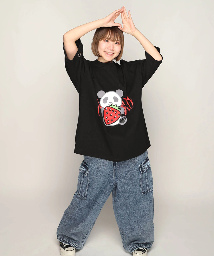 PANDIESTA(パンディエスタ) |SB PANDIESTA イチゴとぱんださん BIG Tシャツ(585106 MENS/WOMENS)
