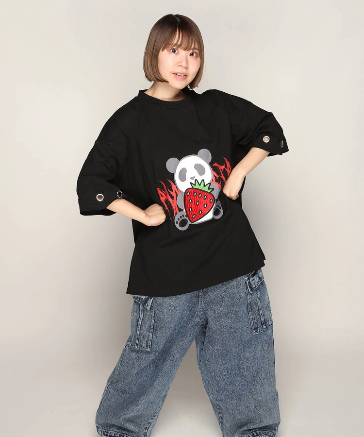 PANDIESTA(パンディエスタ) |SB PANDIESTA イチゴとぱんださん BIG Tシャツ(585106 MENS/WOMENS)