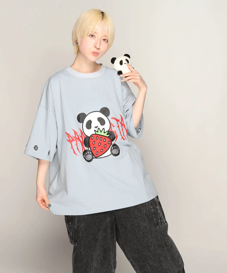 PANDIESTA(パンディエスタ) |SB PANDIESTA イチゴとぱんださん BIG Tシャツ(585106 MENS/WOMENS)