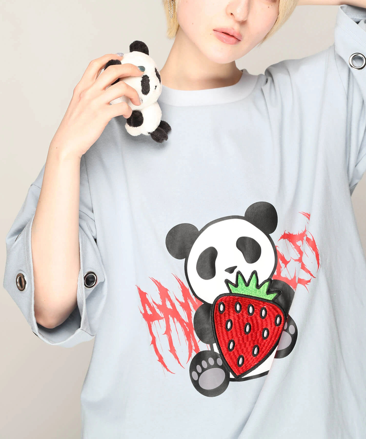 PANDIESTA(パンディエスタ) |SB PANDIESTA イチゴとぱんださん BIG Tシャツ(585106 MENS/WOMENS)