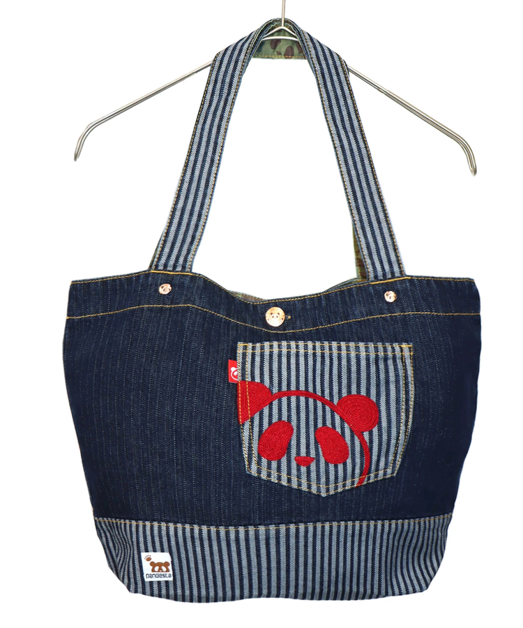 PANDIESTA(パンディエスタ) |SB 熊猫謹製 パンダアイコン 刺繍 切替 トートバッグ(585650 MENS/WOMENS)