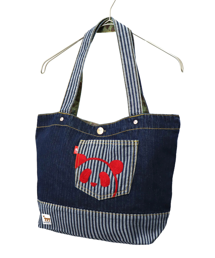 PANDIESTA(パンディエスタ) |SB 熊猫謹製 パンダアイコン 刺繍 切替 トートバッグ(585650 MENS/WOMENS)