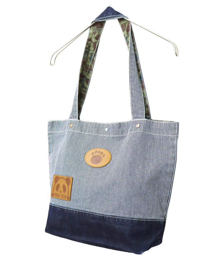 PANDIESTA(パンディエスタ) |SB 熊猫謹製 パンダアイコン 刺繍 切替 トートバッグ(585650 MENS/WOMENS)