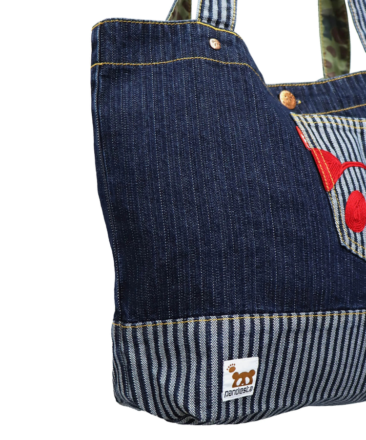 PANDIESTA(パンディエスタ) |SB 熊猫謹製 パンダアイコン 刺繍 切替 トートバッグ(585650 MENS/WOMENS)