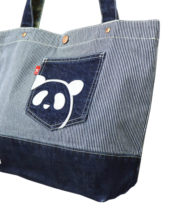 PANDIESTA(パンディエスタ) |SB 熊猫謹製 パンダアイコン 刺繍 切替 トートバッグ(585650 MENS/WOMENS)