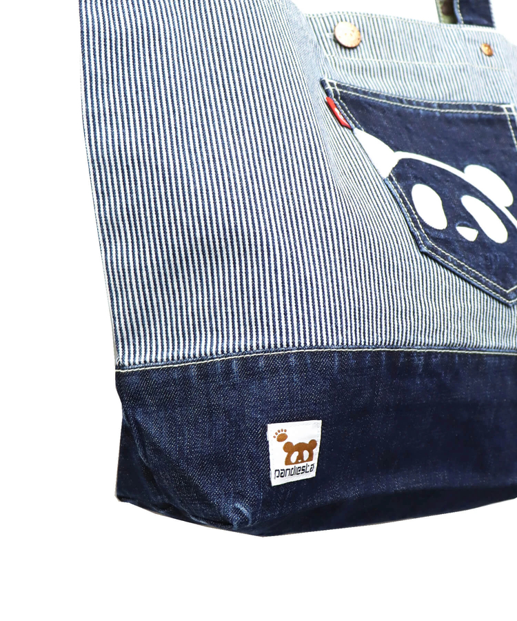 PANDIESTA(パンディエスタ) |SB 熊猫謹製 パンダアイコン 刺繍 切替 トートバッグ(585650 MENS/WOMENS)
