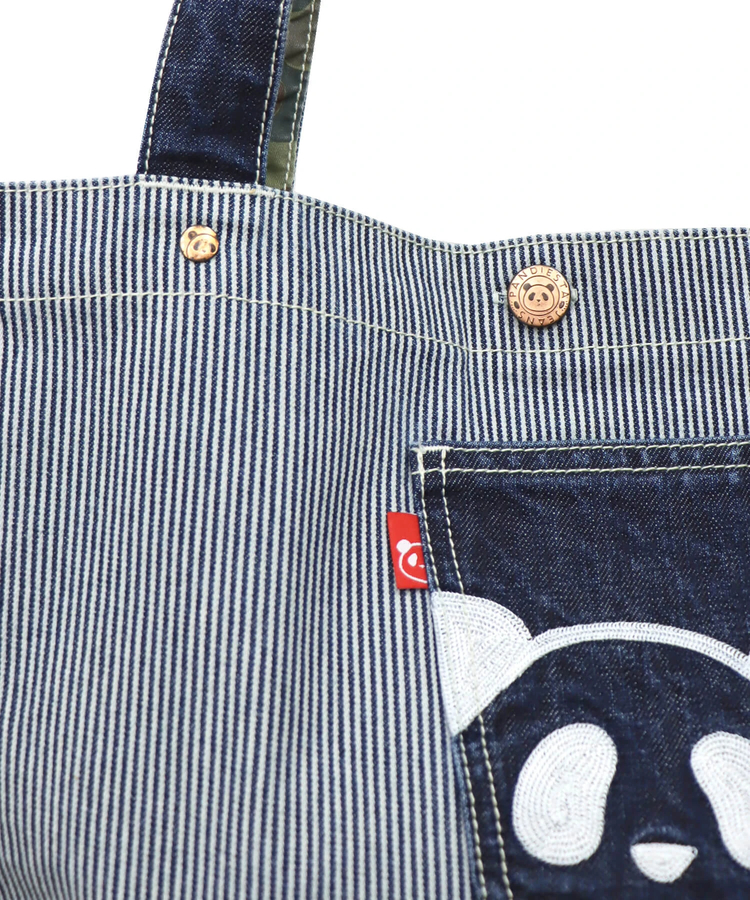 PANDIESTA(パンディエスタ) |SB 熊猫謹製 パンダアイコン 刺繍 切替 トートバッグ(585650 MENS/WOMENS)