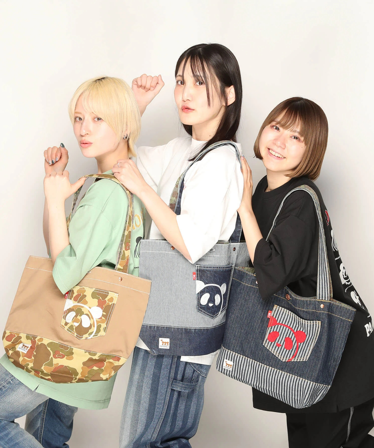 PANDIESTA(パンディエスタ) |SB 熊猫謹製 パンダアイコン 刺繍 切替 トートバッグ(585650 MENS/WOMENS)