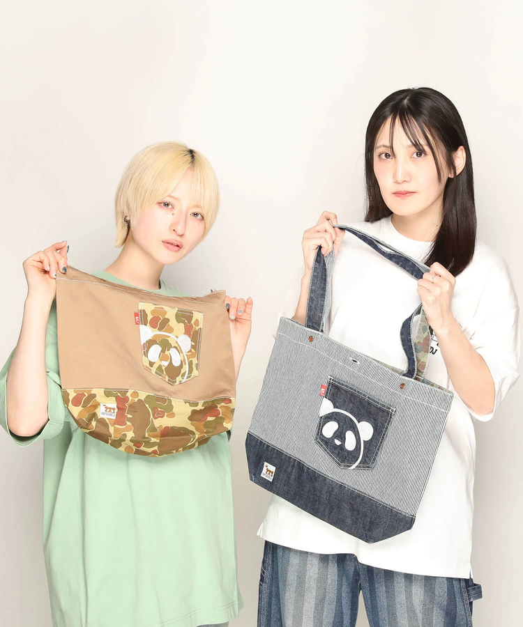 PANDIESTA(パンディエスタ) |SB 熊猫謹製 パンダアイコン 刺繍 切替 トートバッグ(585650 MENS/WOMENS)