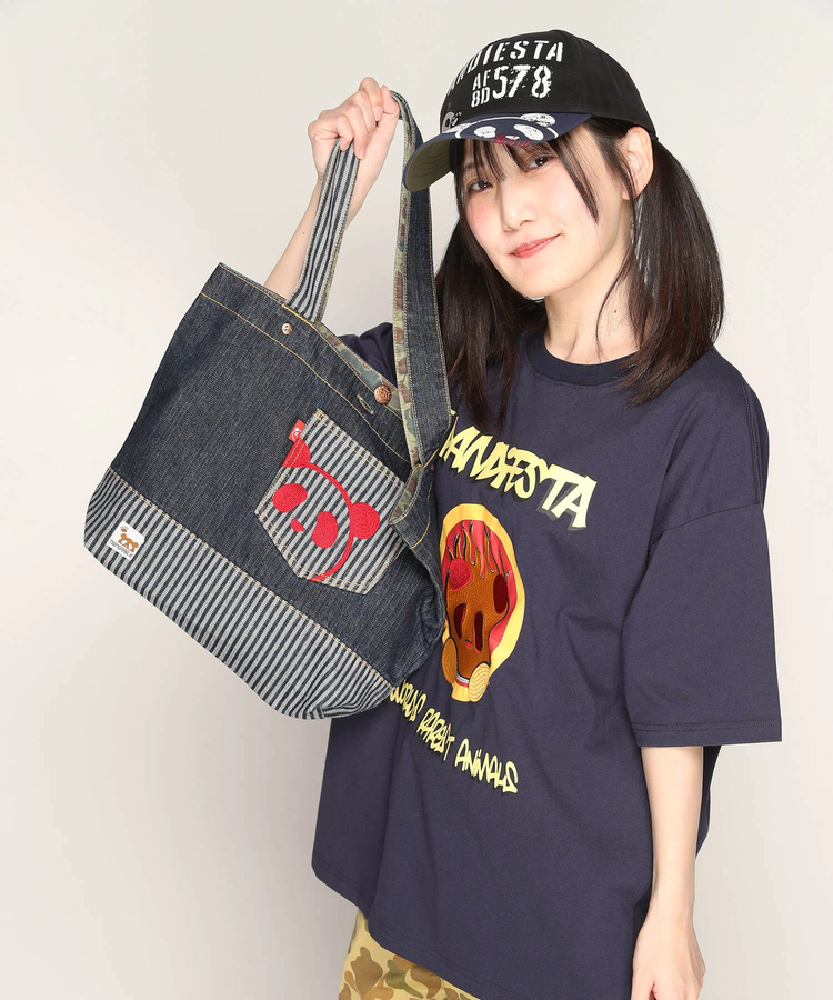 PANDIESTA(パンディエスタ) |SB 熊猫謹製 パンダアイコン 刺繍 切替 トートバッグ(585650 MENS/WOMENS)