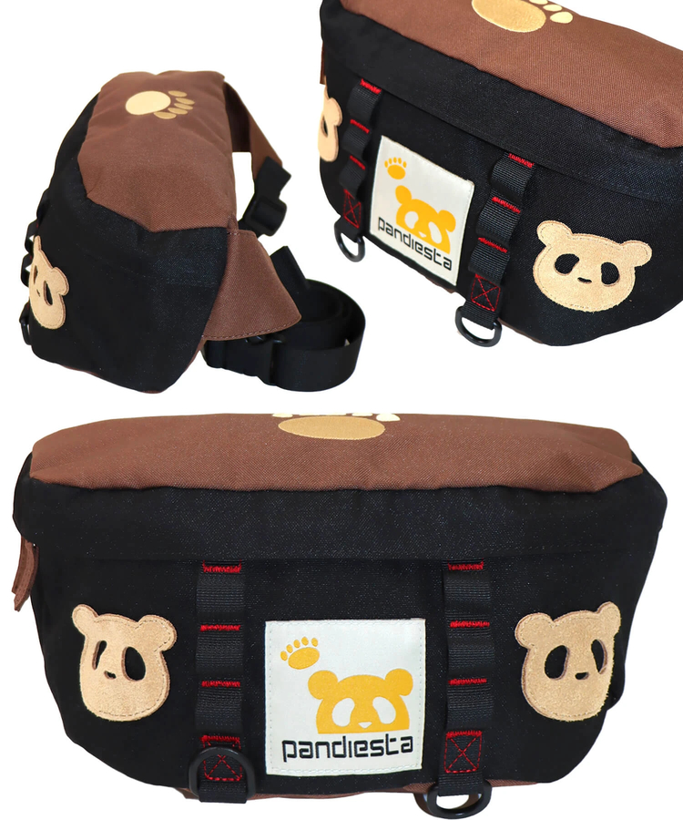 PANDIESTA(パンディエスタ) |SB 熊猫謹製 パンダアップリケ 切替 ２WAY ベルトバッグ(585901 MENS/WOMENS)