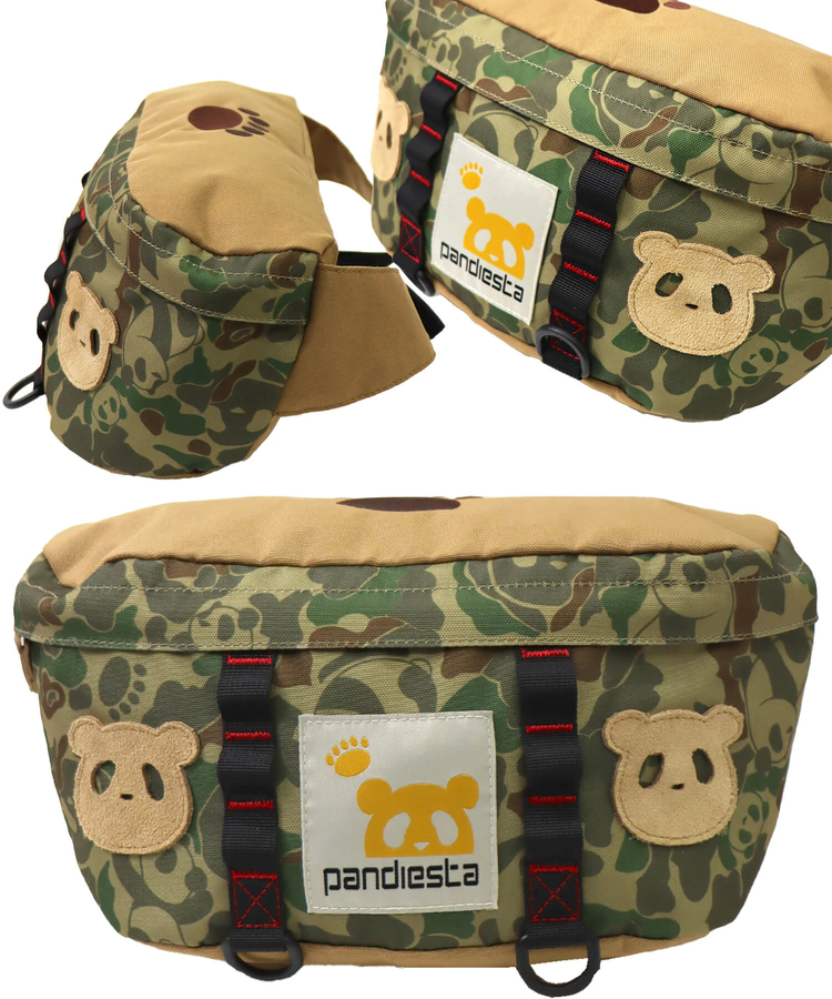 PANDIESTA(パンディエスタ) |SB 熊猫謹製 パンダアップリケ 切替 ２WAY ベルトバッグ(585901 MENS/WOMENS)