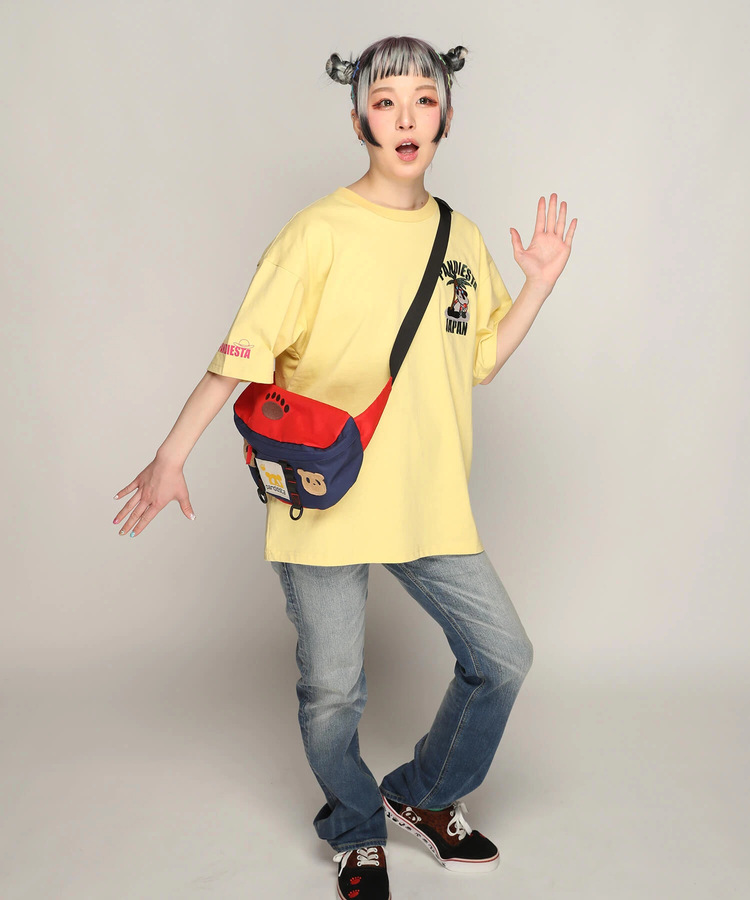 PANDIESTA(パンディエスタ) |SB 熊猫謹製 パンダアップリケ 切替 ２WAY ベルトバッグ(585901 MENS/WOMENS)