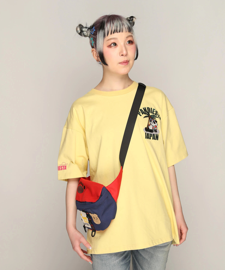 PANDIESTA(パンディエスタ) |SB 熊猫謹製 パンダアップリケ 切替 ２WAY ベルトバッグ(585901 MENS/WOMENS)
