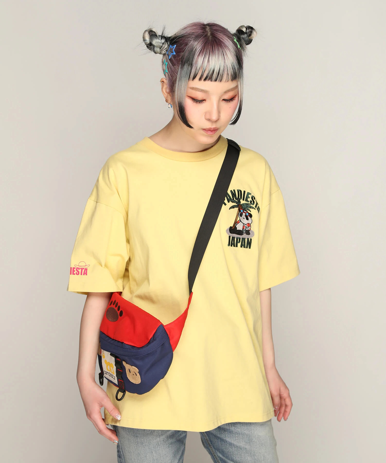 PANDIESTA(パンディエスタ) |SB 熊猫謹製 パンダアップリケ 切替 ２WAY ベルトバッグ(585901 MENS/WOMENS)