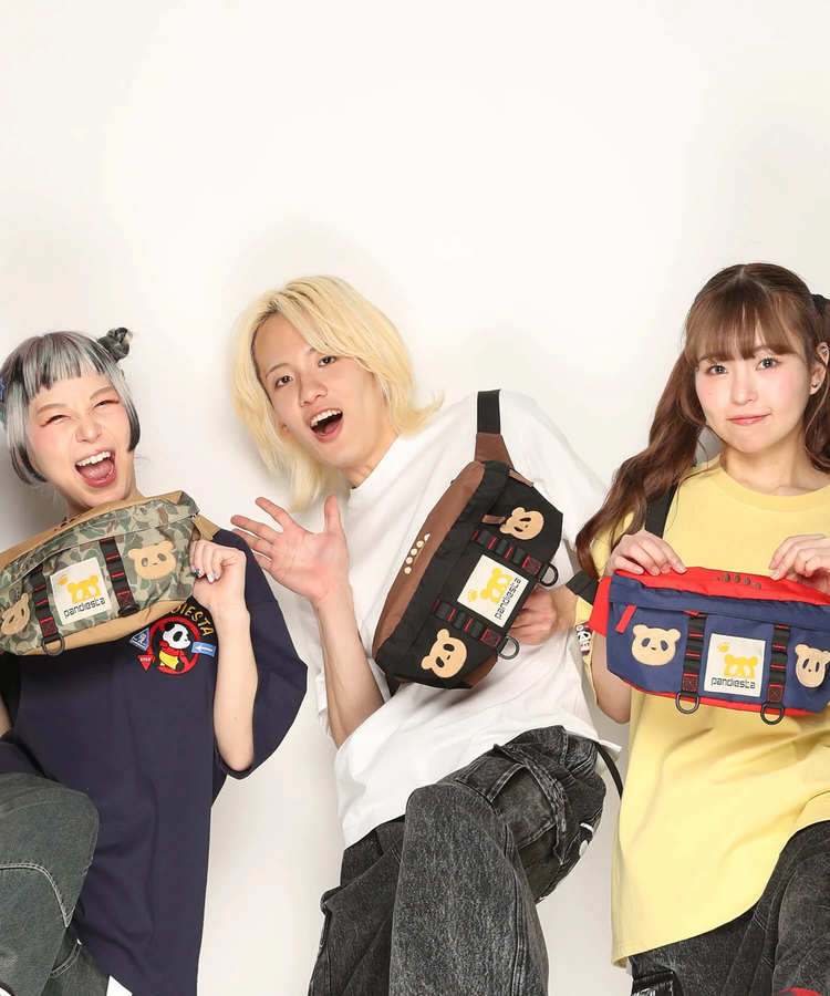 PANDIESTA(パンディエスタ) |SB 熊猫謹製 パンダアップリケ 切替 ２WAY ベルトバッグ(585901 MENS/WOMENS)