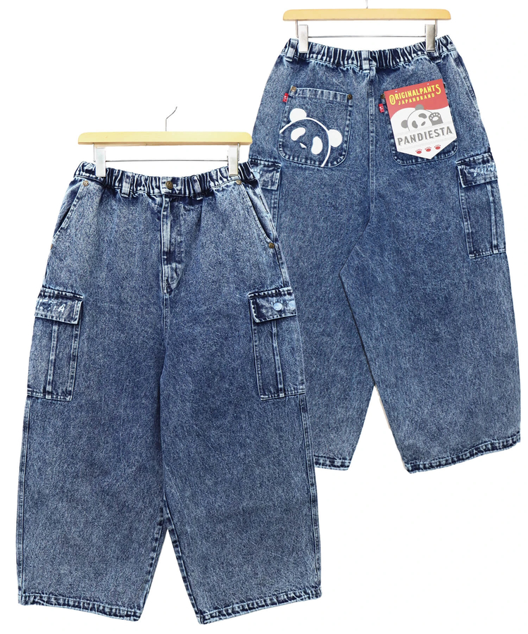 PANDIESTA(パンディエスタ) |SB 熊猫謹製 ケミカルウォッシュ イージー デニムパンツ(575951 MENS)