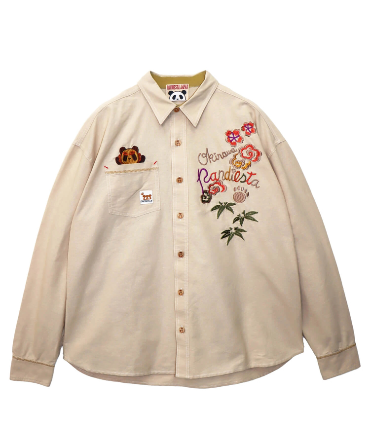 PANDIESTA(パンディエスタ) |SB 熊猫謹製 シーサーぱんだ シャンブレーシャツ(575201 MENS)