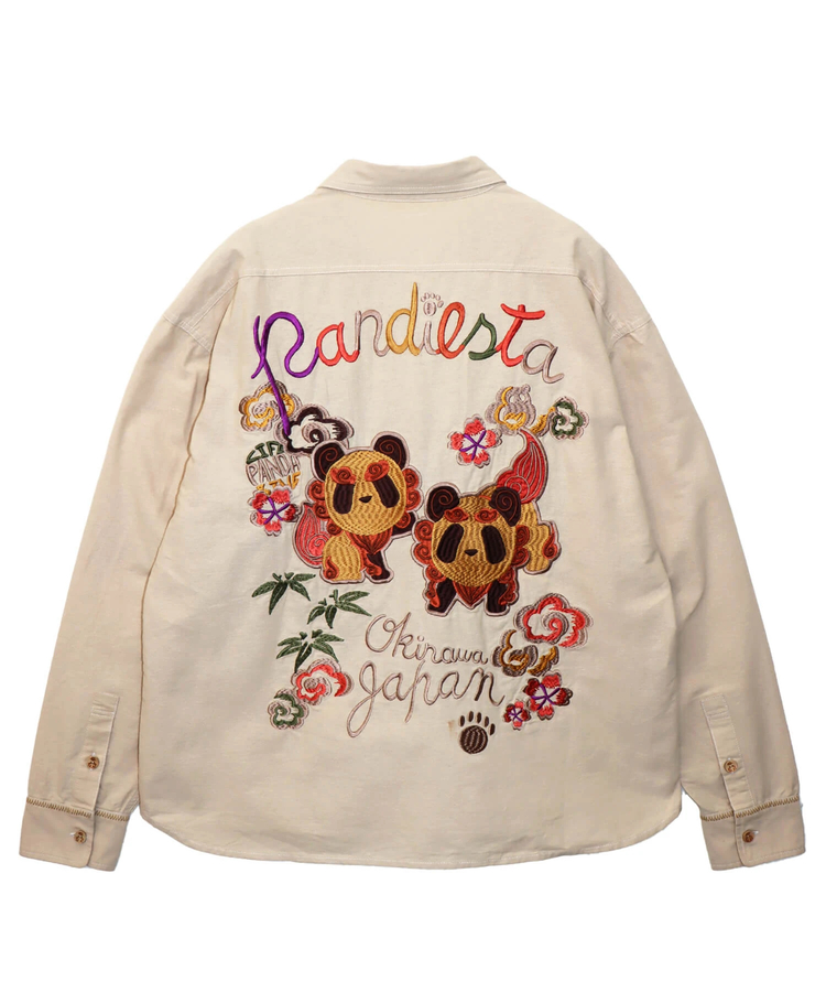 PANDIESTA(パンディエスタ) |SB 熊猫謹製 シーサーぱんだ シャンブレーシャツ(575201 MENS)