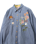 PANDIESTA(パンディエスタ) |SB 熊猫謹製 シーサーぱんだ シャンブレーシャツ(575201 MENS)
