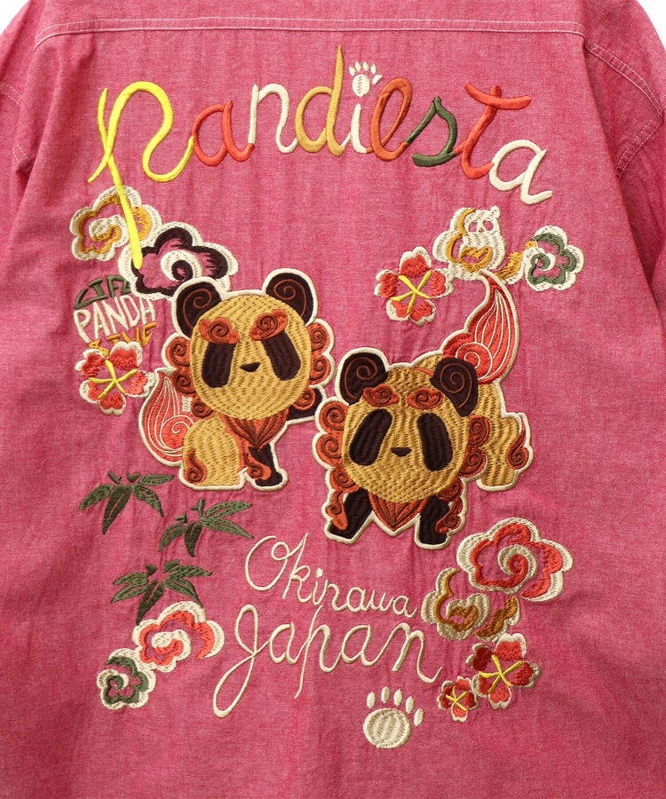 PANDIESTA(パンディエスタ) |SB 熊猫謹製 シーサーぱんだ シャンブレーシャツ(575201 MENS)