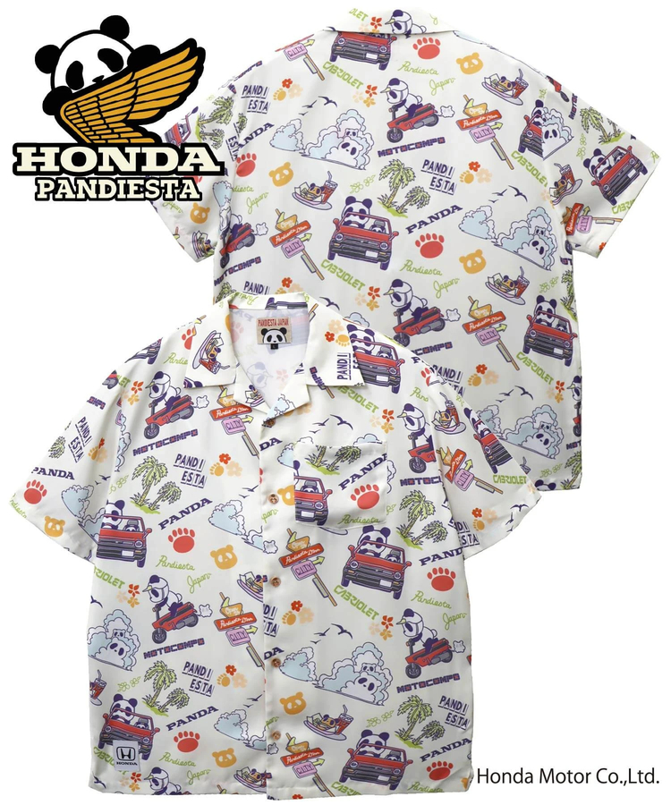 PANDIESTA(パンディエスタ) |SB Honda Pandiesta シティとモトコンポとパンダと アロハシャツ(585510 MENS/WOMENS)