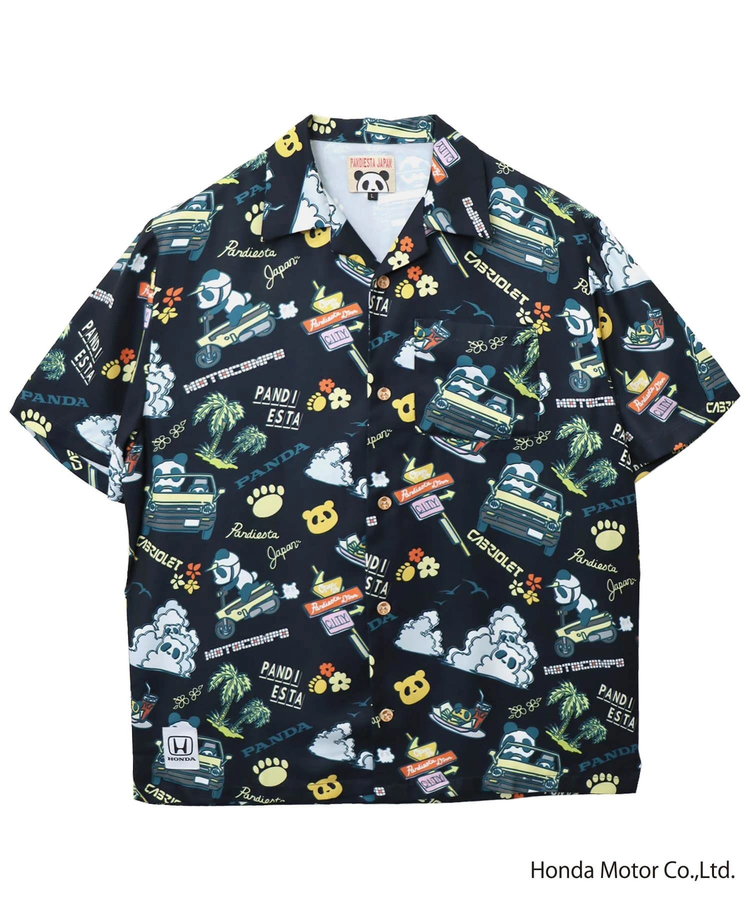 PANDIESTA(パンディエスタ) |SB Honda Pandiesta シティとモトコンポとパンダと アロハシャツ(585510 MENS/WOMENS)