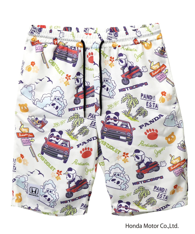 PANDIESTA(パンディエスタ) |SB Honda Pandiesta シティとモトコンポとパンダと アロハ ショートパンツ(585511 MENS/WOMENS)