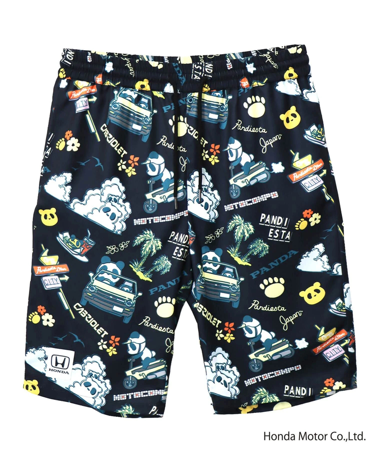 PANDIESTA(パンディエスタ) |SB Honda Pandiesta シティとモトコンポとパンダと アロハ ショートパンツ(585511 MENS/WOMENS)