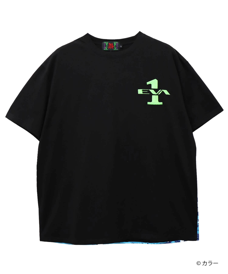 ジンベエ様 錦 nishiki × EVANGELION 桜乱 EVA4機 柄 刺繍 和柄 半袖 T