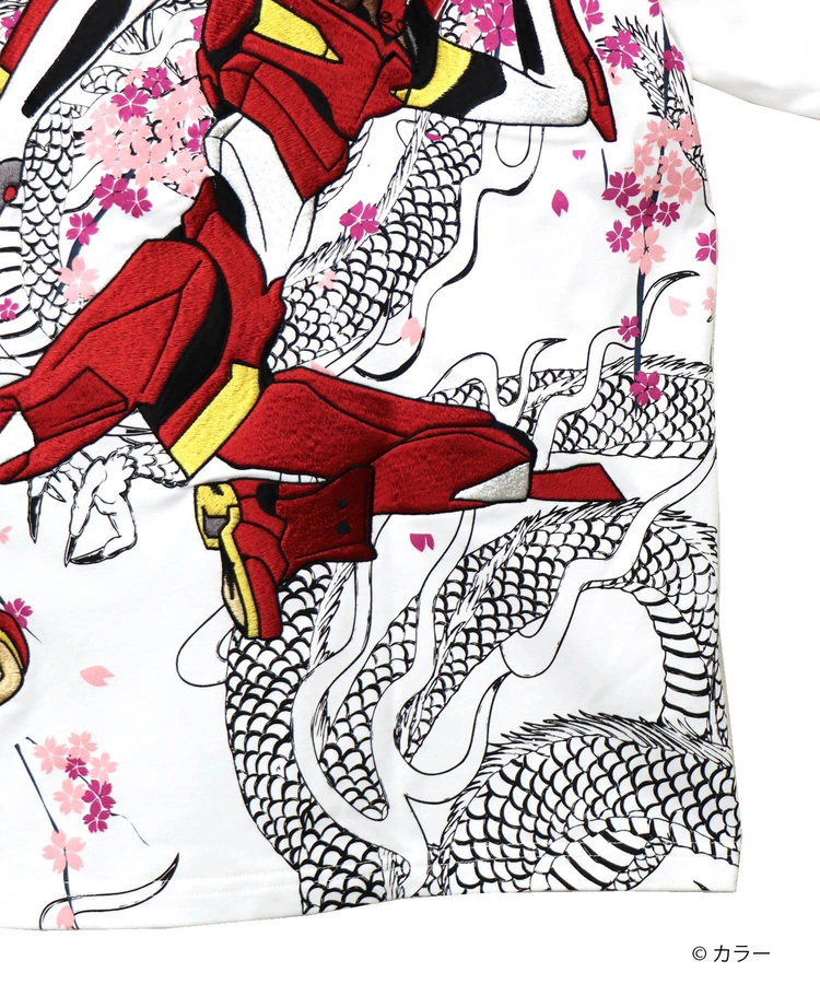 SB 錦 EVANGELION しだれ桜吹雪 と2号機 S/S Tee(585351 MENS