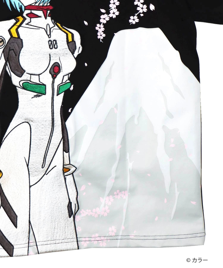 SB 錦 EVANGELION 月下富士桜 と綾波 S/S Tee(585352 MENS