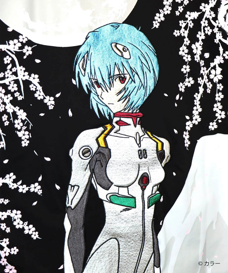 SB 錦 EVANGELION 月下富士桜 と綾波 S/S Tee(585352 MENS