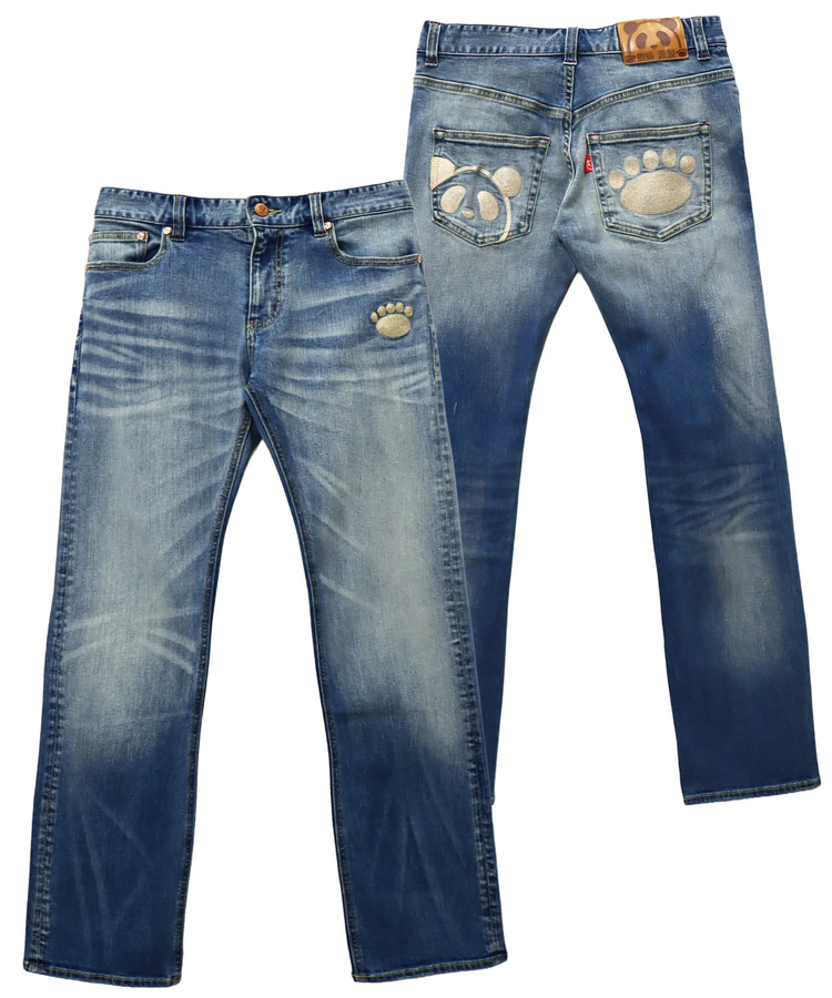 PANDIESTA(パンディエスタ) |SB 熊猫謹製 スリムストレート ストレッチ デニム パンツ(595650 MENS）