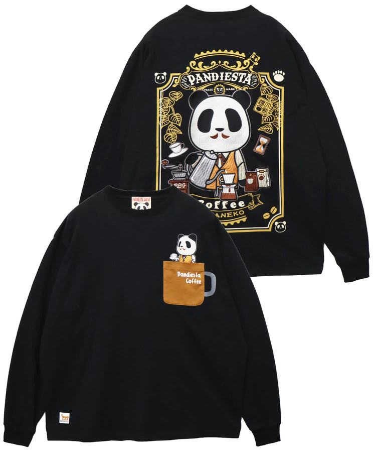 PANDIESTA(パンディエスタ) |SB PANDIESTA 大熊猫喫茶店 ロングスリーブ Tシャツ(595208 MENS)