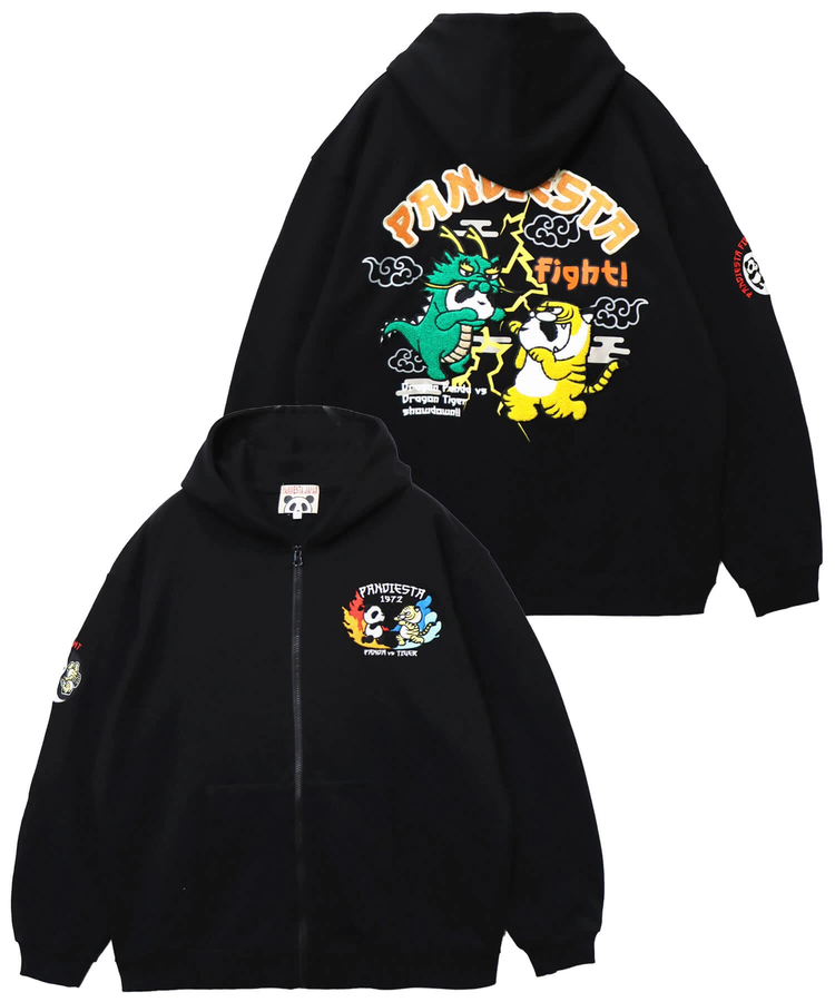 PANDIESTA(パンディエスタ) |SB PANDIESTA タイガー＆ドラゴン パンダ フルジップ パーカー(595562 MENS)