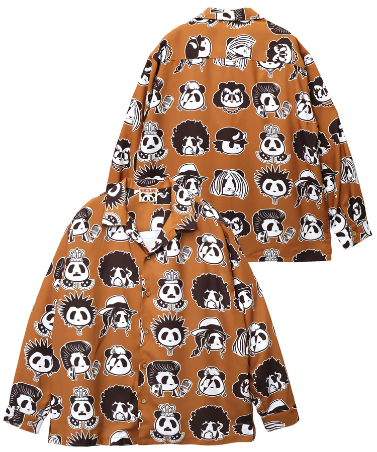 PANDIESTA(パンディエスタ) |SB PANDIESTA ROCK STAR PANDA 総柄 オープンシャツ(595320 MENS)