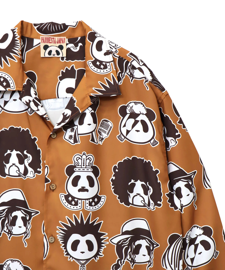 PANDIESTA(パンディエスタ) |SB PANDIESTA ROCK STAR PANDA 総柄 オープンシャツ(595320 MENS)