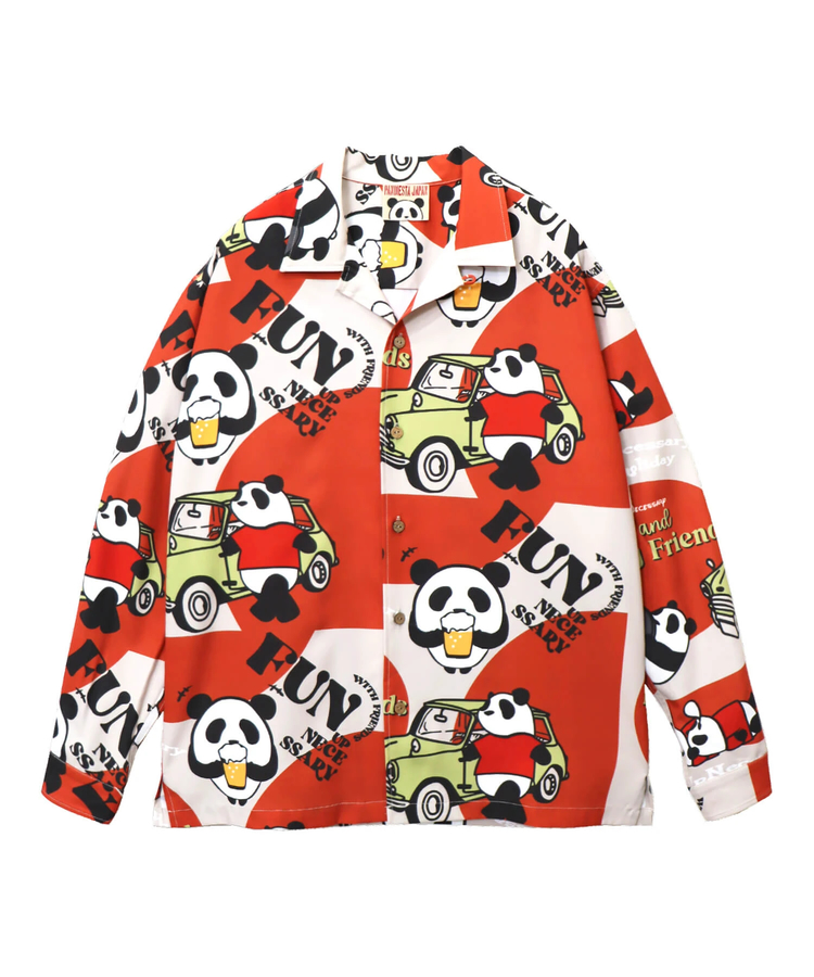 PANDIESTA(パンディエスタ) |SB PANDIESTA BEER＆CARS PANDA 総柄 オープンシャツ(595321 MENS)