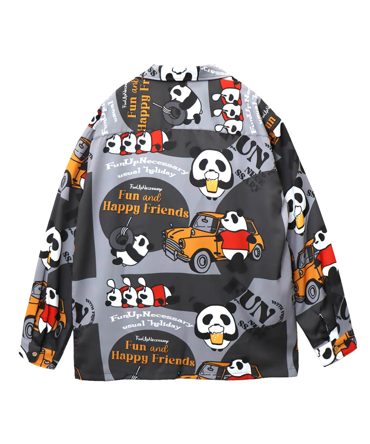 PANDIESTA(パンディエスタ) |SB PANDIESTA BEER＆CARS PANDA 総柄 オープンシャツ(595321 MENS)
