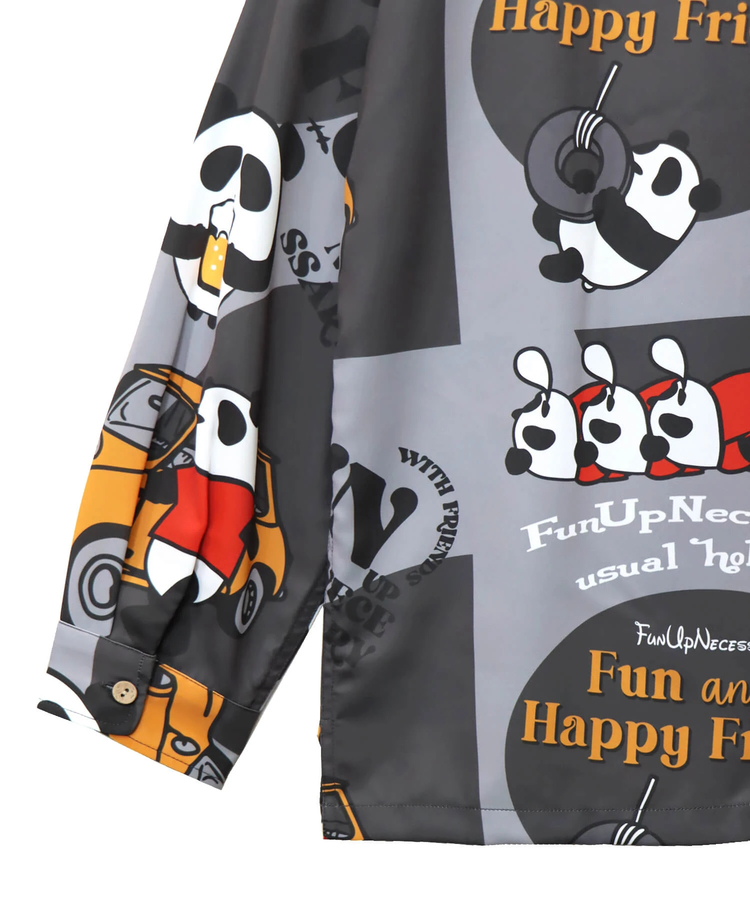 PANDIESTA(パンディエスタ) |SB PANDIESTA BEER＆CARS PANDA 総柄 オープンシャツ(595321 MENS)