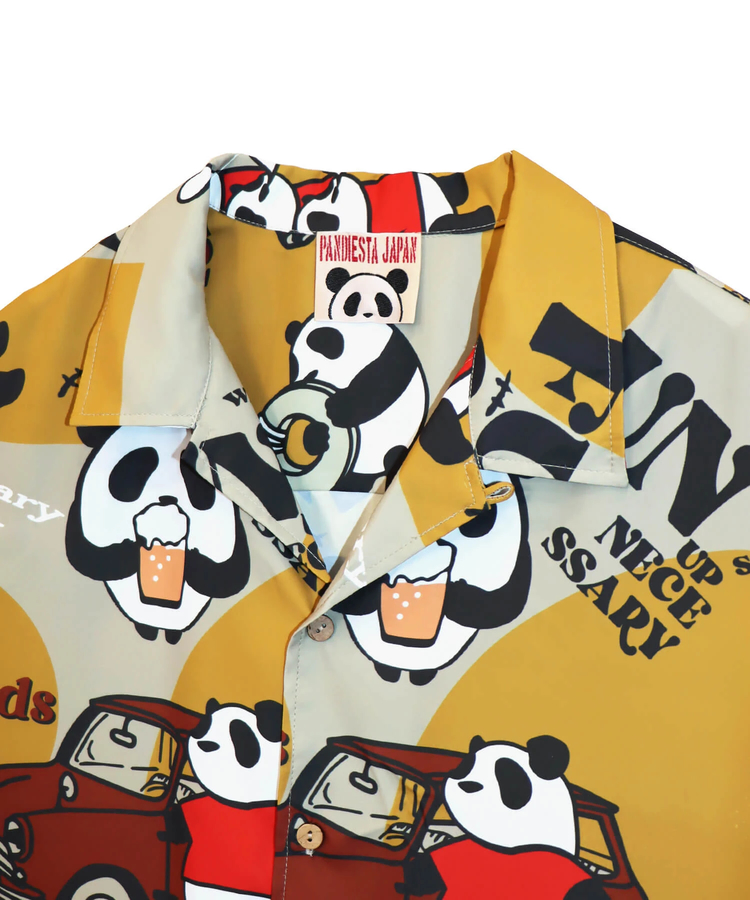 PANDIESTA(パンディエスタ) |SB PANDIESTA BEER＆CARS PANDA 総柄 オープンシャツ(595321 MENS)