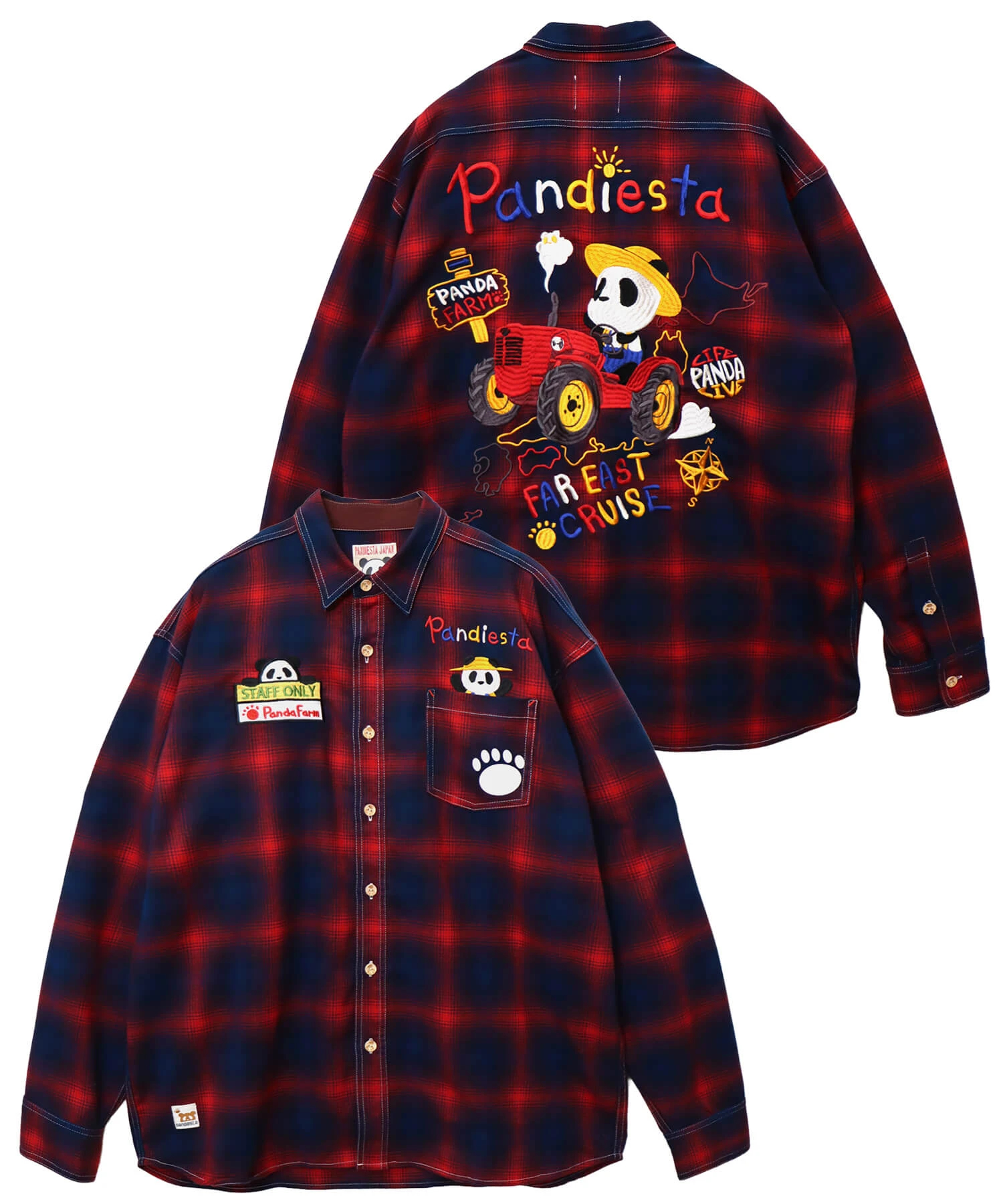 麻雀ロングTシャツ PANDIESTA JAPAN 564211 パンディエスタジャパン