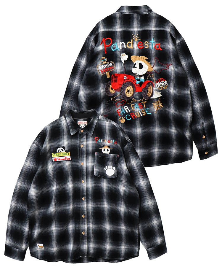 PANDIESTA(パンディエスタ) |SB PANDIESTA FARMERS PANDA オンブレ チェック フランネルシャツ(595204 MENS)