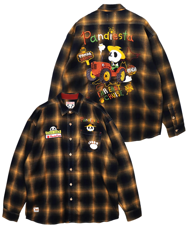 PANDIESTA(パンディエスタ) |SB PANDIESTA FARMERS PANDA オンブレ チェック フランネルシャツ(595204 MENS)