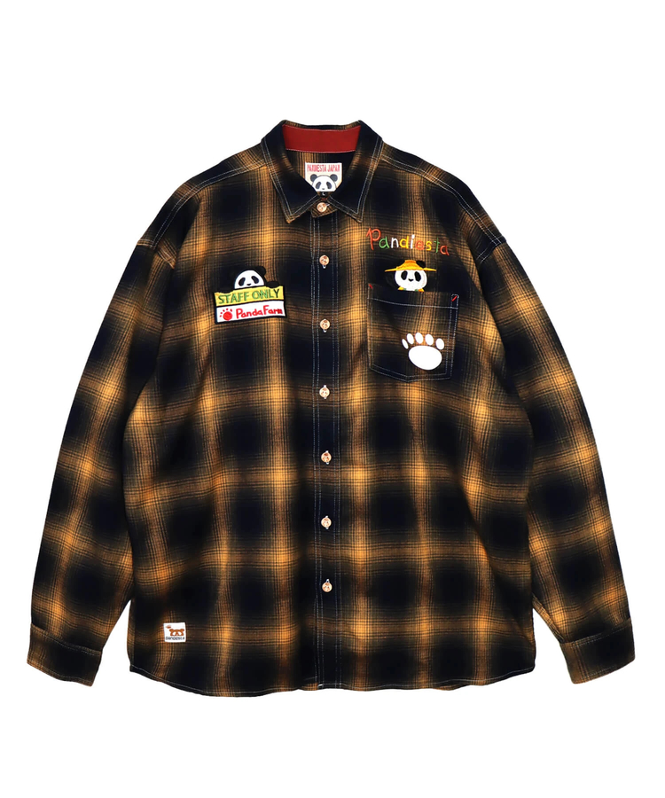 PANDIESTA(パンディエスタ) |SB PANDIESTA FARMERS PANDA オンブレ チェック フランネルシャツ(595204 MENS)
