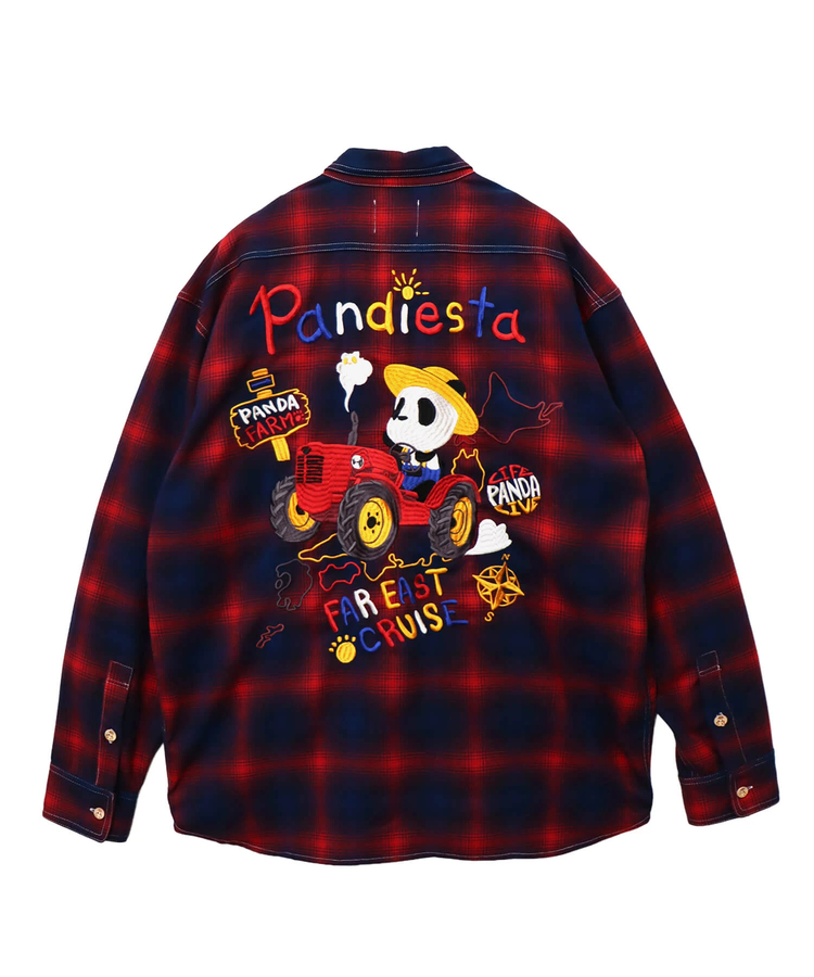 PANDIESTA(パンディエスタ) |SB PANDIESTA FARMERS PANDA オンブレ チェック フランネルシャツ(595204 MENS)