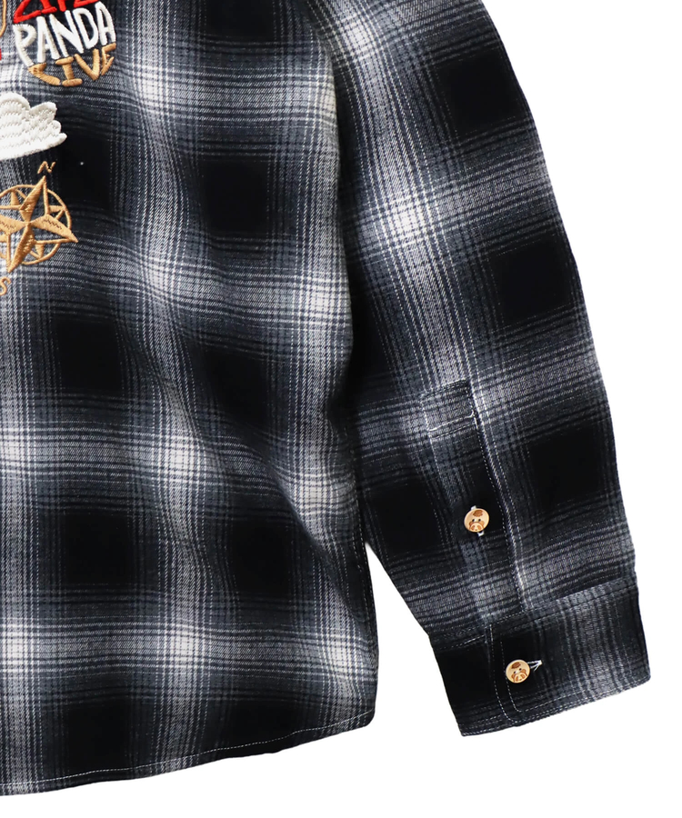 PANDIESTA(パンディエスタ) |SB PANDIESTA FARMERS PANDA オンブレ チェック フランネルシャツ(595204 MENS)