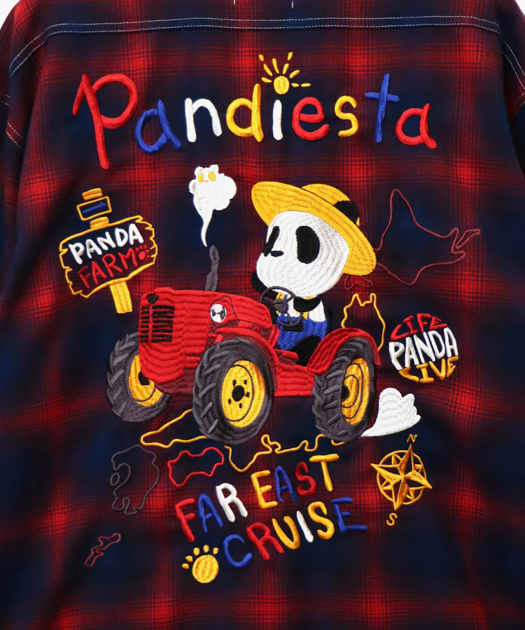 PANDIESTA(パンディエスタ) |SB PANDIESTA FARMERS PANDA オンブレ チェック フランネルシャツ(595204 MENS)