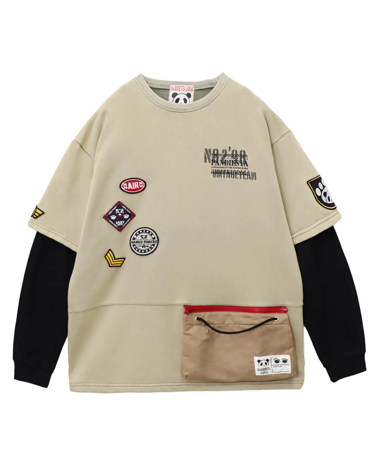 PANDIESTA(パンディエスタ) |SB PANDIESTA サコッシュ ミリタリー フェイクレイヤード Tシャツ セットアップ可能(595953 MENS/WOMENS)